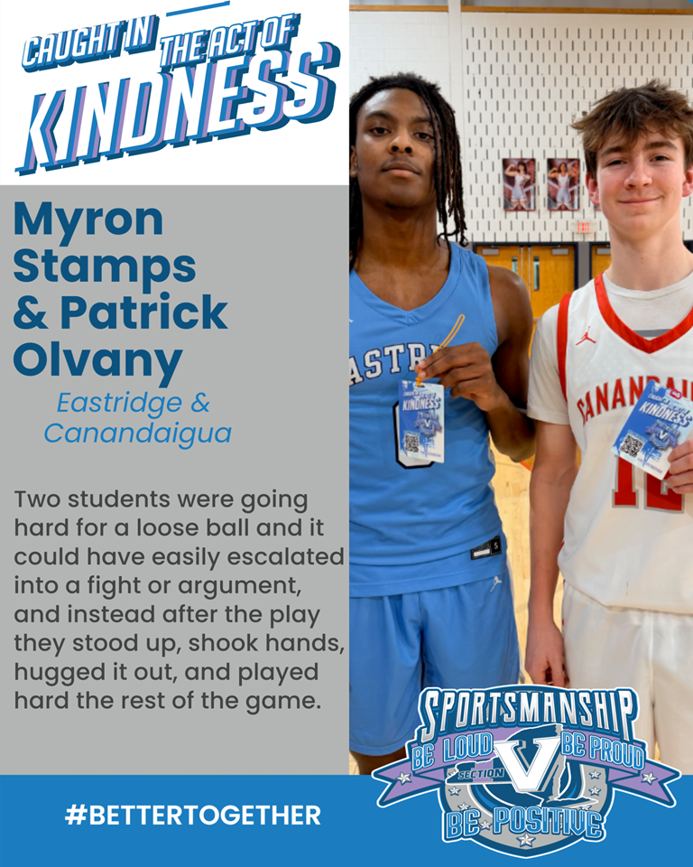 Myron Stamps & Patrick Olvany Caught in the Act of Kindness