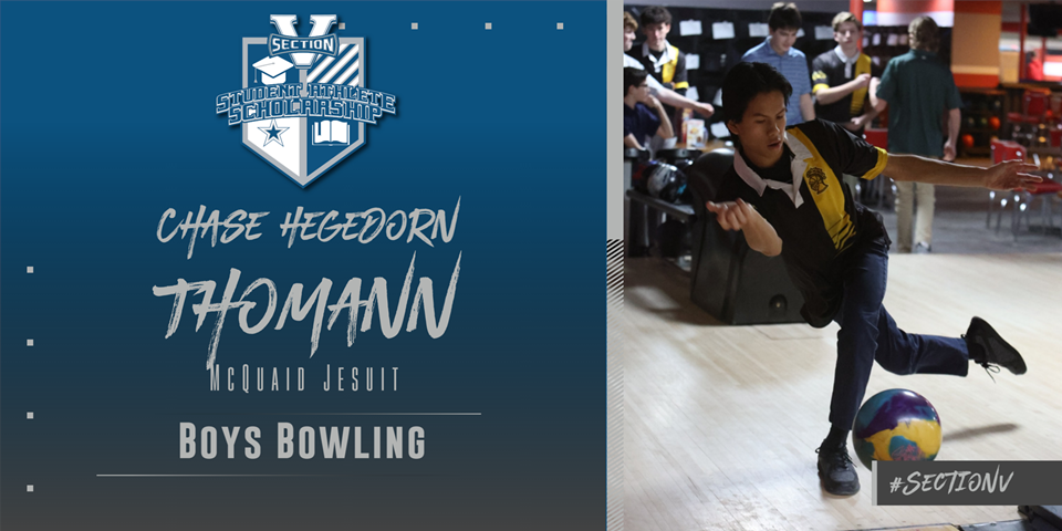 Chase Hegedorn Thomann Section V Boys Bowling Scholarship 2025-26 Winner