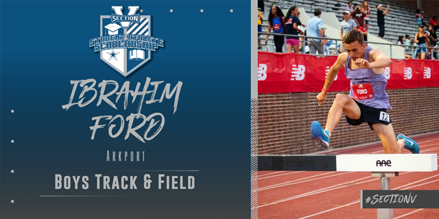 Ibrahim Ford Boys Track & Field Spring 2026 Scholarship Winner of Arkport