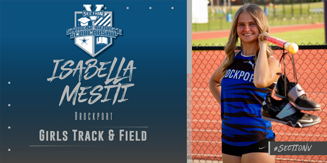 Isabella Mesiti Girls Track & Field Spring 2026 Scholarship Winner of Brockport