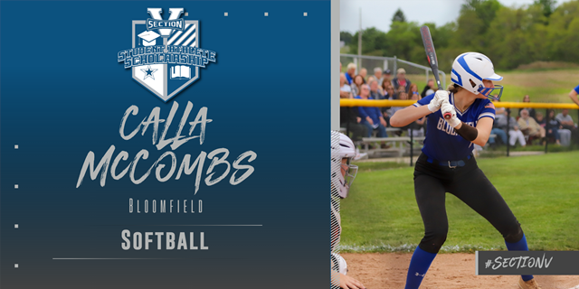 Calla McCombs Softball Spring 2026 Scholarship of Bloomfield
